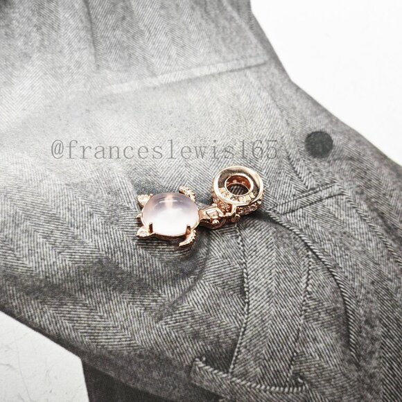 Pandora Murano Glass Pink Sea Turtle Dangle Charm - Picture 4 of 4